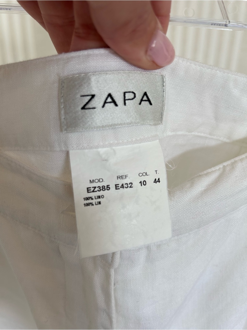 ZAPA PARIS White Linen Drawstring Balloon Pants Women’s Size 10 $400 Retail - Picture 11 of 11
